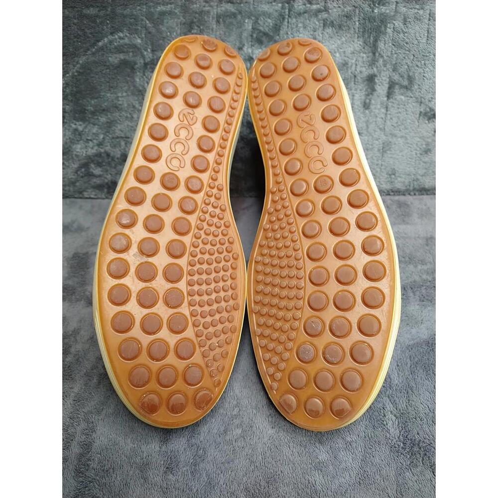 ECCO Woman's 7 Soft 7 Brown Weathered Leather Low Top Lace Up Sneakers Shoes - Picture 11 of 16